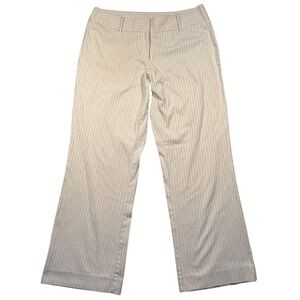Vintage Y2K George Stretch Women's 16 Pale Pink Khaki‎ Pinstripe Wide Leg Pants